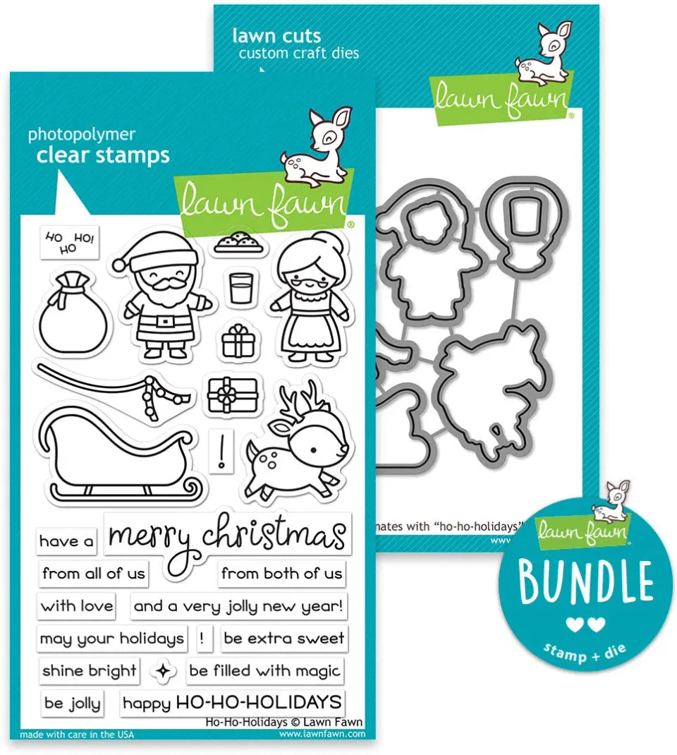 Lawn Fawn Ho-Ho-Holidays Stempel+Stanzen Bundle Weihnachten