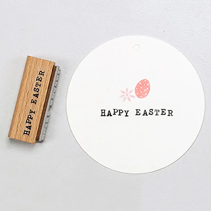 Perlenfischer Happy Easter in Line Stempel 4x39mm