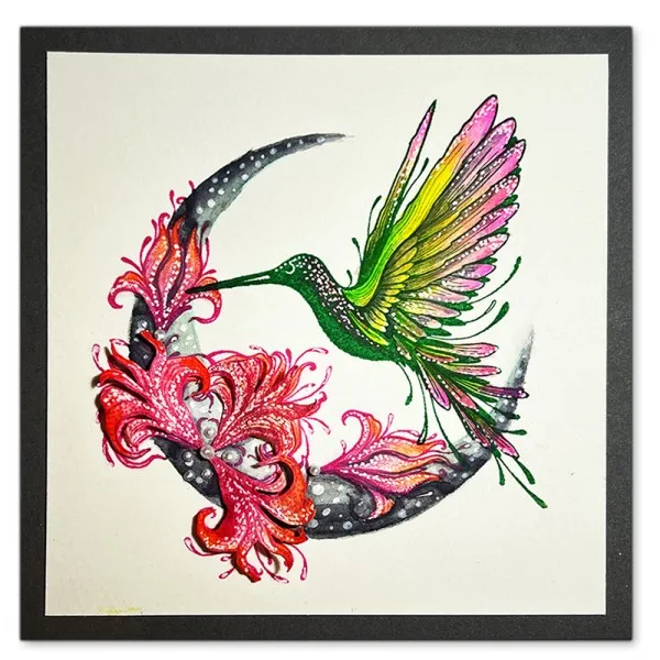 Lavinia Stamps Hummingbird Large Stempel Kolibri