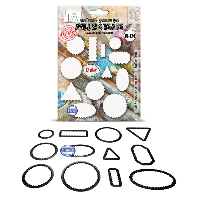 AALL and Create DI-124 Scallop Ovals Stanzschablonen 12-tlg