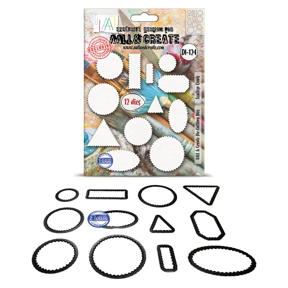 AALL and Create DI-124 Scallop Ovals Stanzschablonen 12-tlg