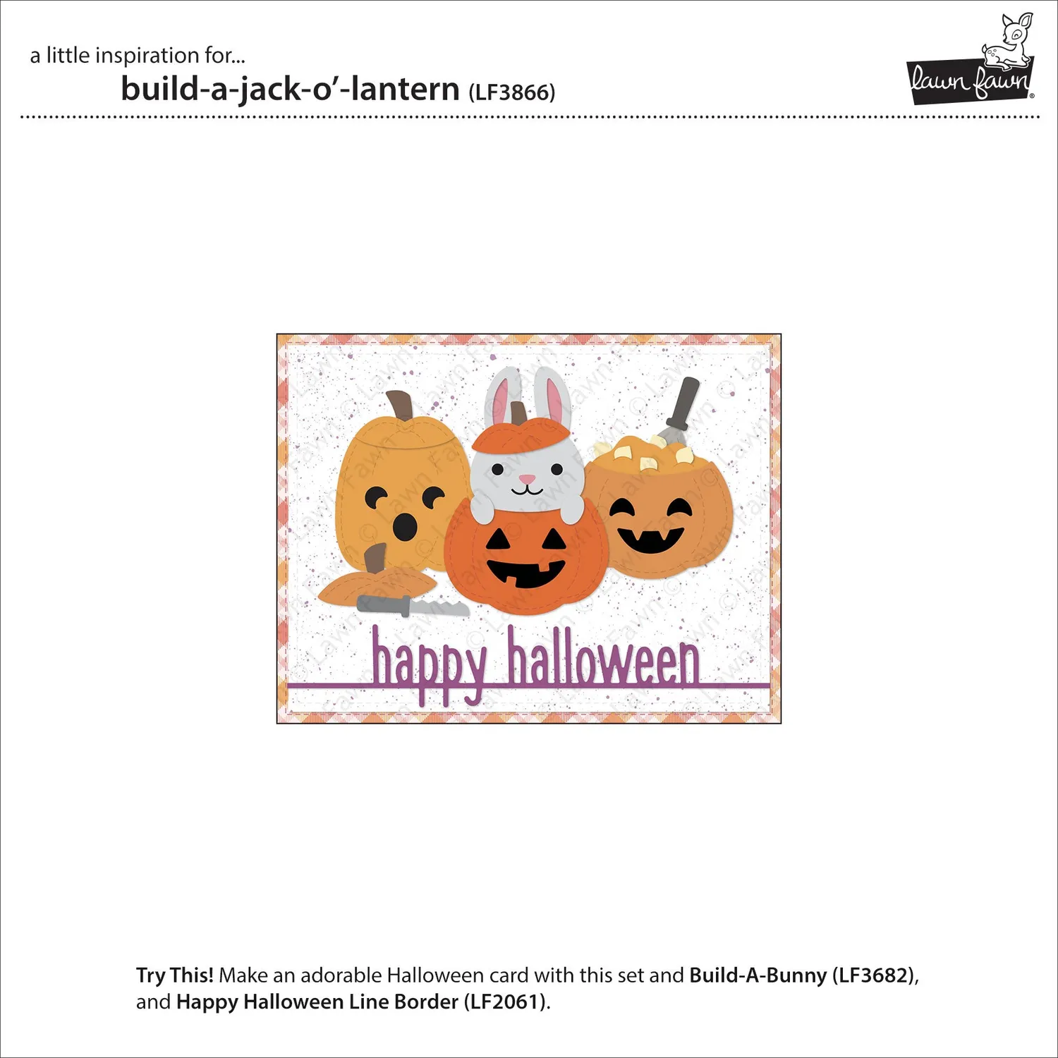 Lawn Fawn Build-A-Jack-O-Lantern LF3866 Stanzen Kürbis
