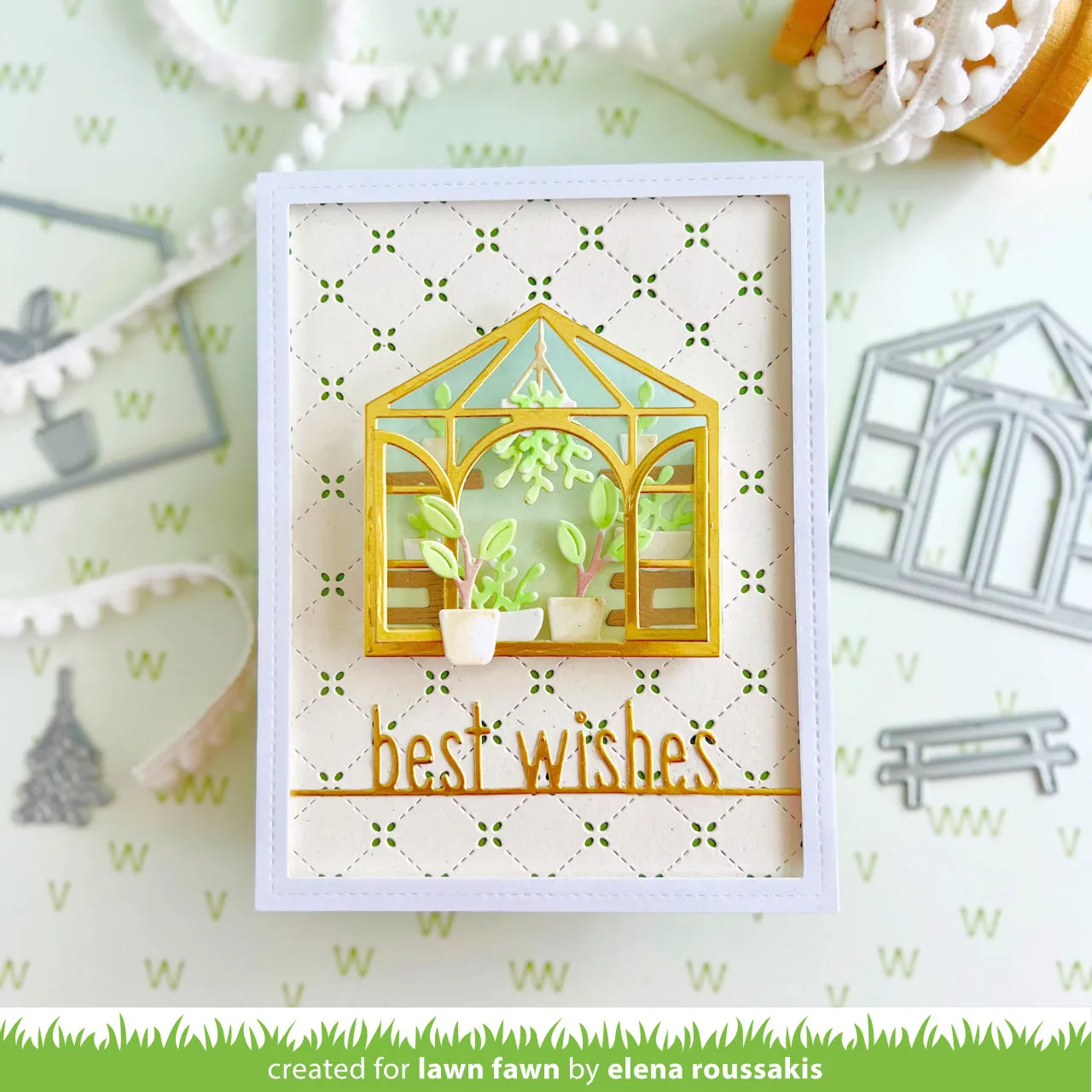 Lawn Fawn Build-A-Greenhouse Stanzen Gewächshaus