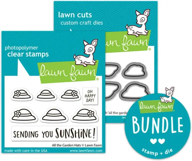 Lawn Fawn All the Garden Hats Stempel + Stanzen Bundle