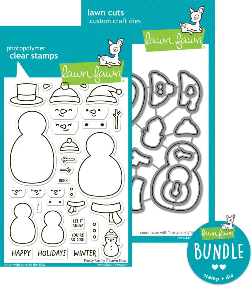 Lawn Fawn Frosty Family Bundle Stempel Stanzen