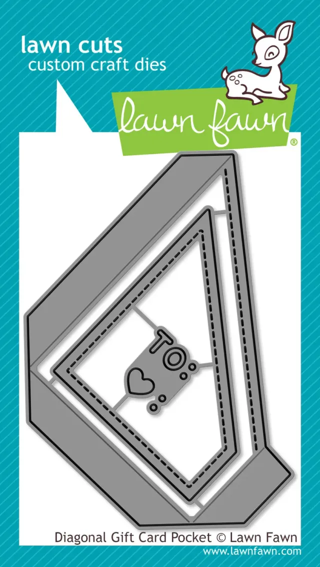 Lawn Fawn Diagonal Gift Card Pocket Lawn Cuts Stanzen