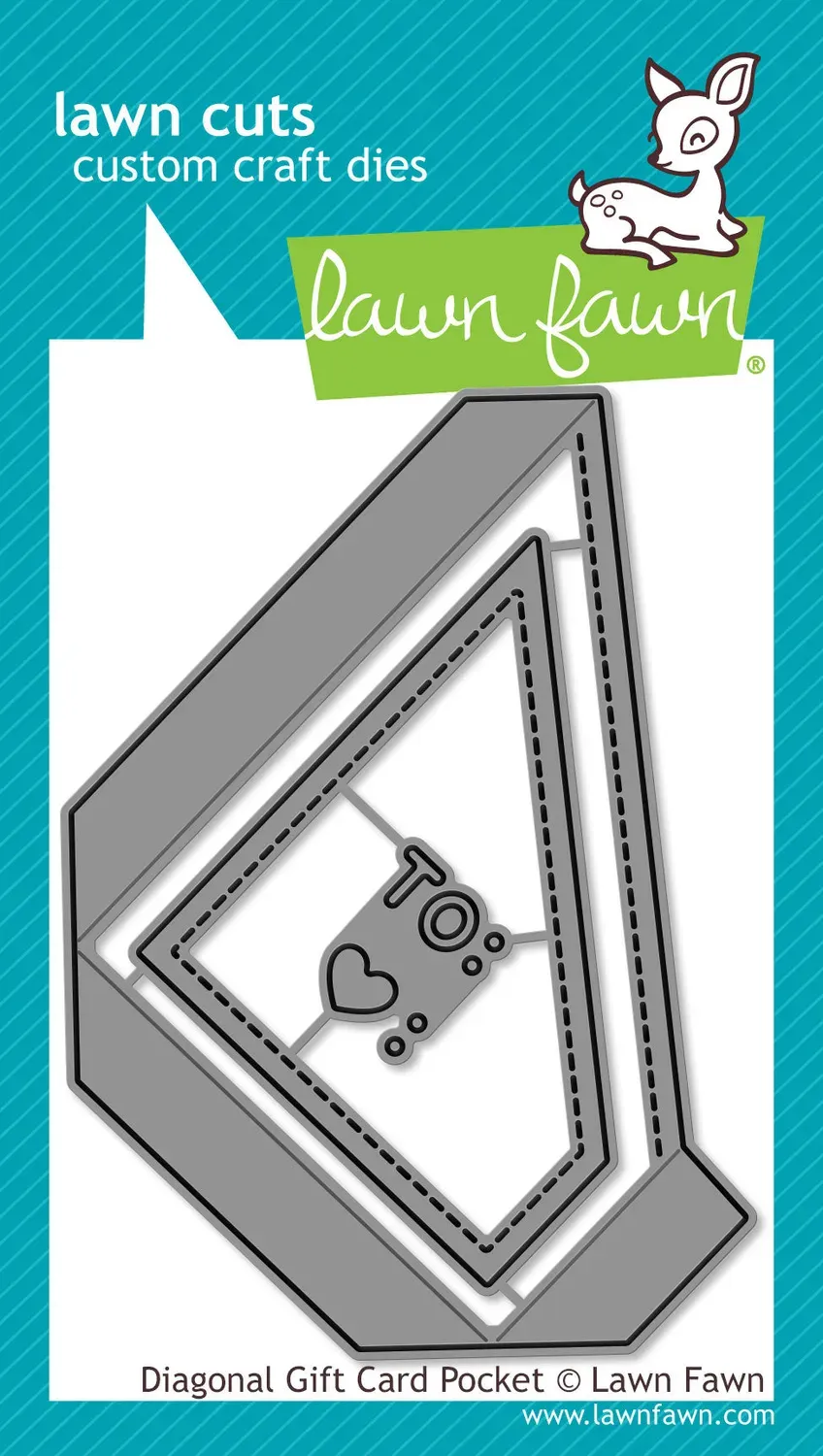Lawn Fawn Diagonal Gift Card Pocket Lawn Cuts Stanzen