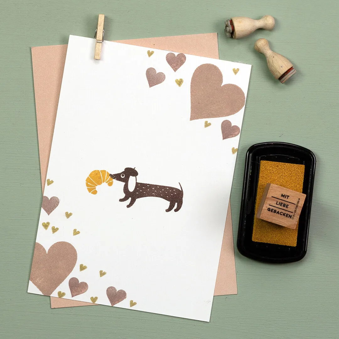 Perlenfischer Croissant Stempel 12 x 16 mm Motiv