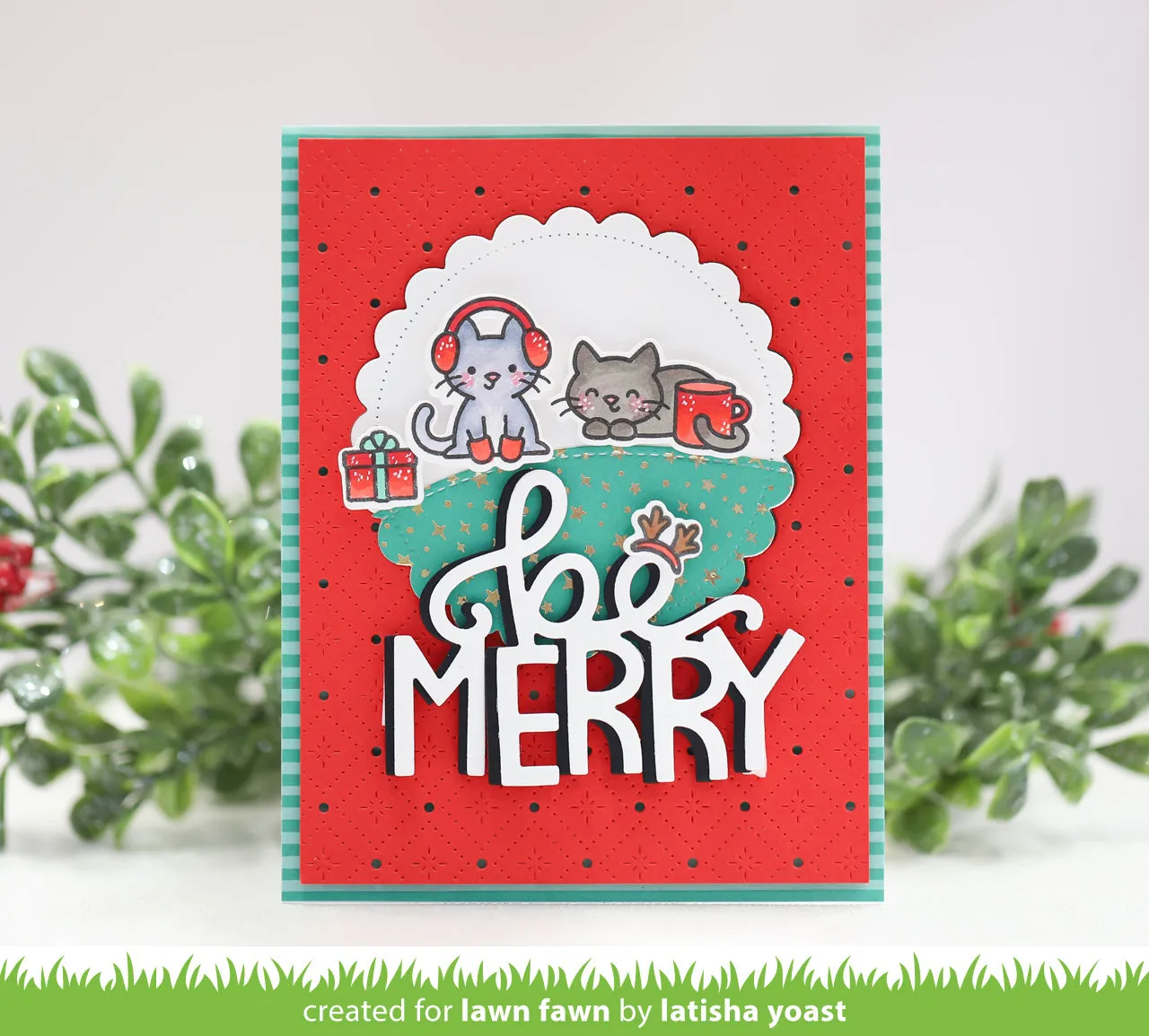 Lawn Fawn Lawn Cuts Giant Be Merry Stanzschablone Weihnachten