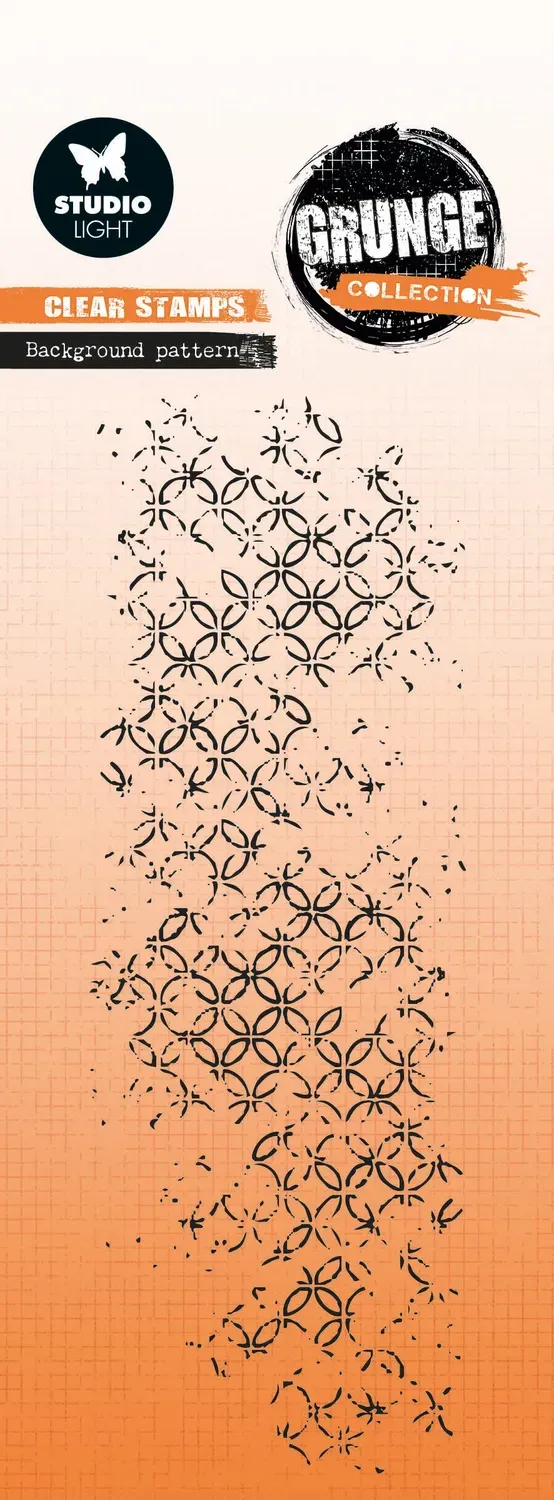 Studio Light Grunge Botanical Pattern Clear Stempel 51x146 mm