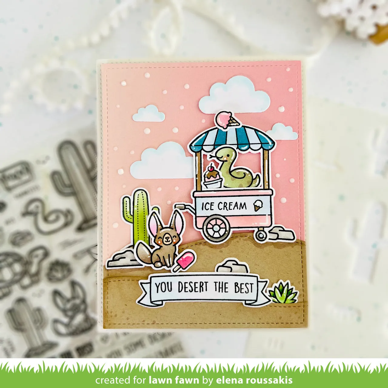 Lawn Fawn Critters in the Desert Coloring Stencils 2-teilig