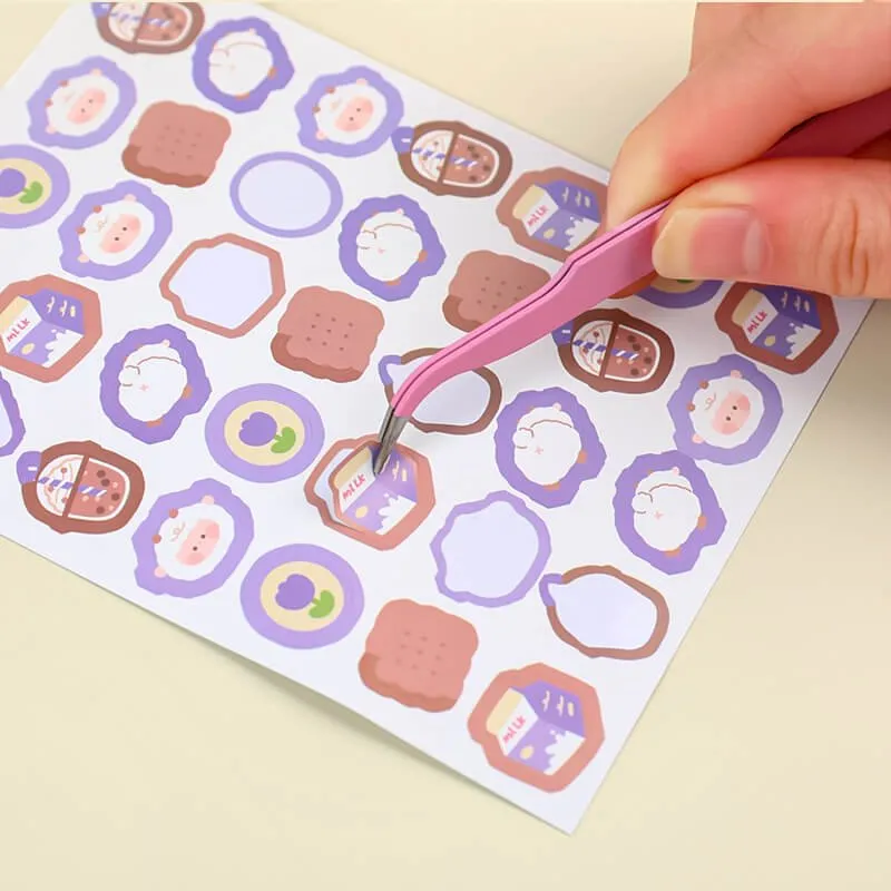 Ieebee Sticker Pinzette Bastelwerkzeug Rosa