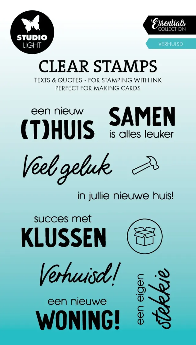 StudioLight Essentials Clear Stamp Verhuisd Umzug 105x74 mm