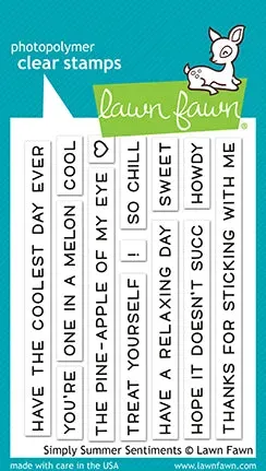 Lawn Fawn Simply Summer Sentiments Klarsichtstempel Sommer