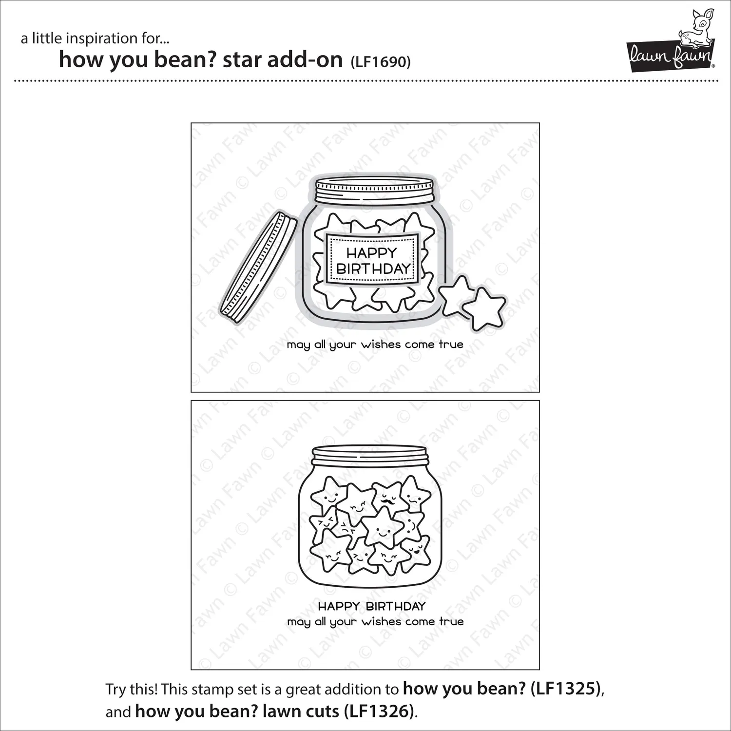 Lawn Fawn How You Bean Star Add-On Stempelset
