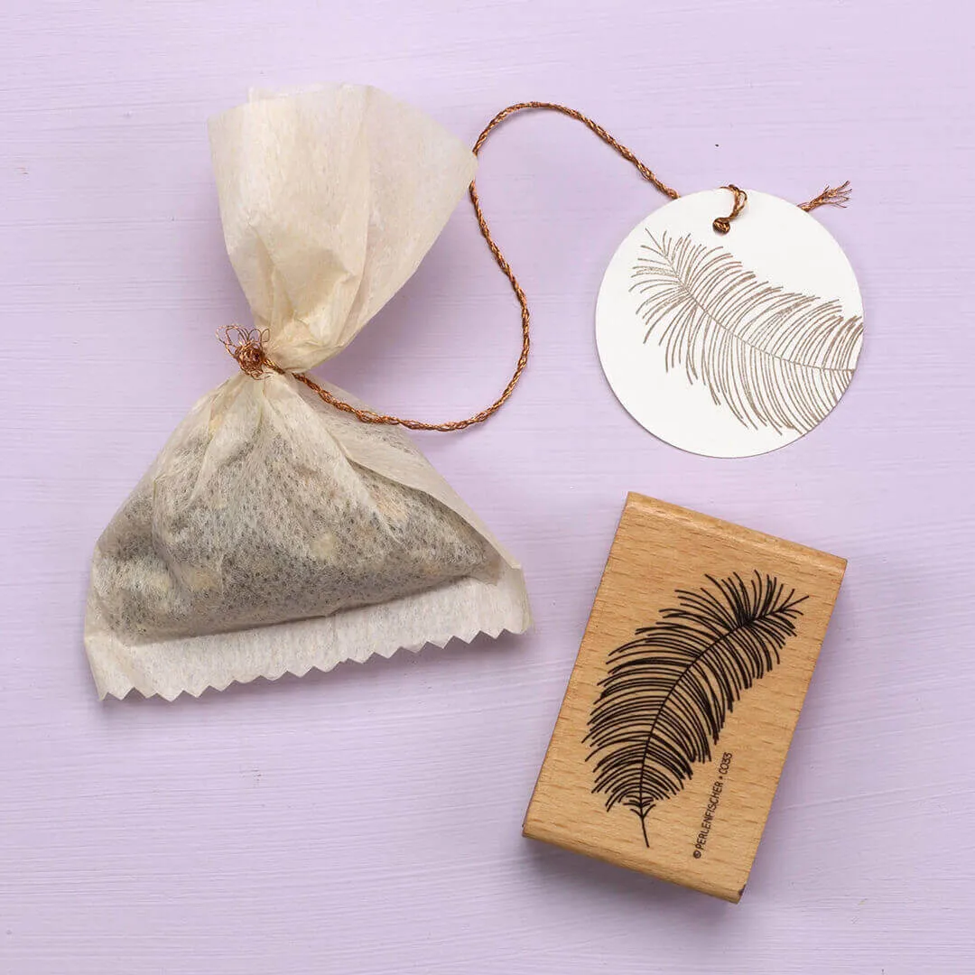 Perlenfischer Feather fine Stempel 59x35 mm
