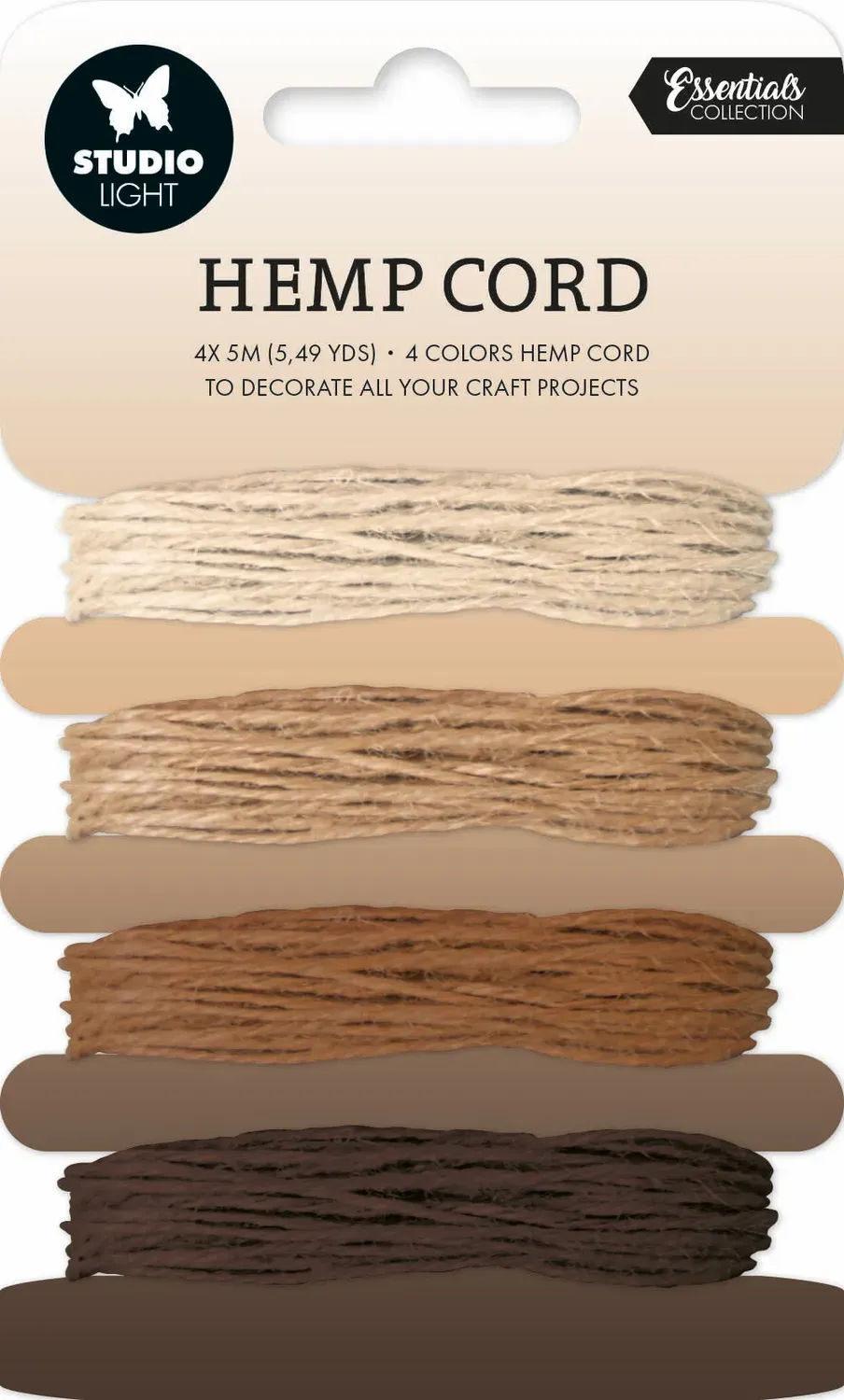 StudioLight Essentials Hemp Cord Hanfkordel Brauntöne 4 Farben