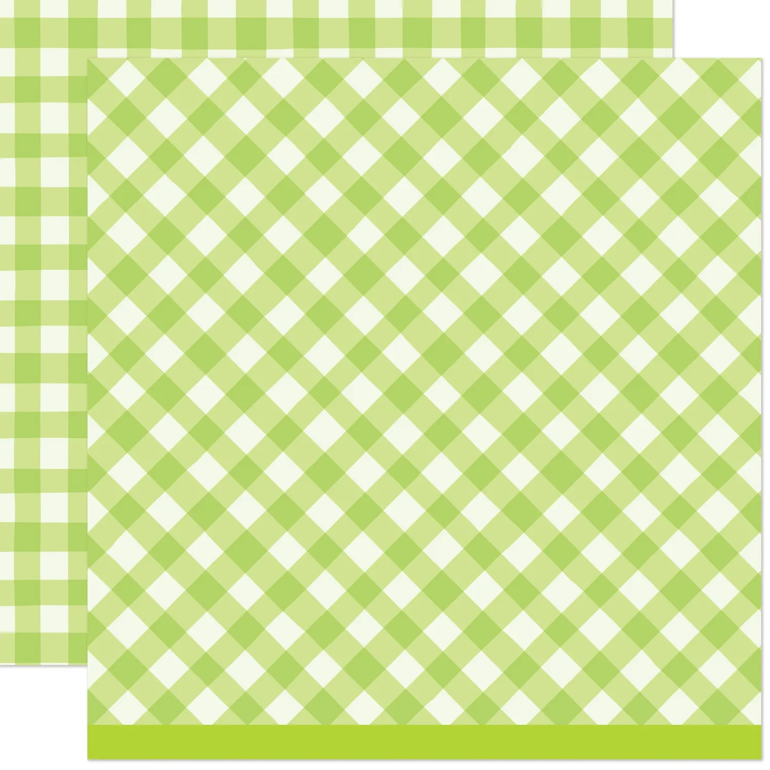 Lawn Fawn Sandwiches 12x12 Designpapier Grün Karo