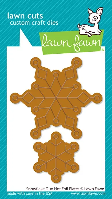 Lawn Fawn Snowflake Duo LF2979 Hot-Foil-Platte Schneeflocken