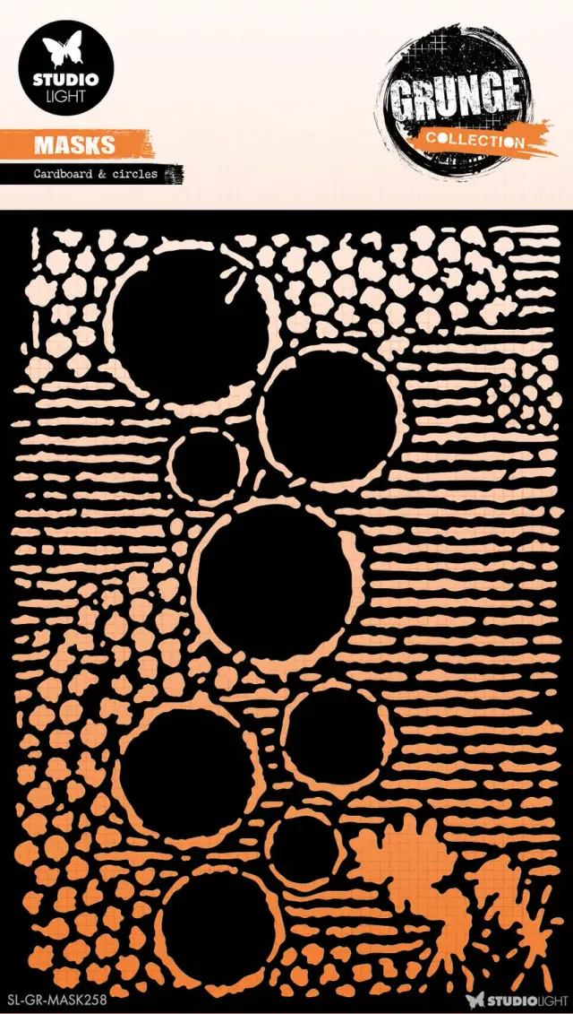 StudioLight Grunge Cardboard Circles Schablone 15x21 cm
