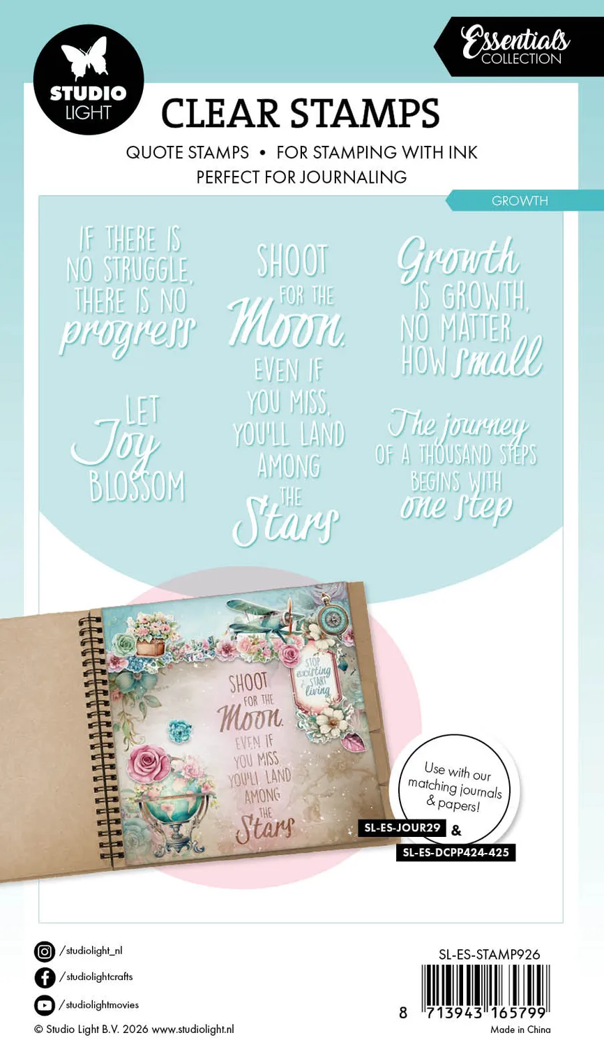 Studio Light Essentials Quotes Growth Clear Stempel Sprüche