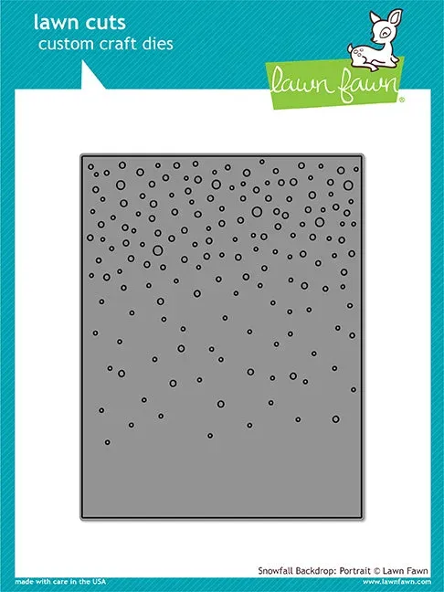 Lawn Fawn Snowfall Backdrop Portrait Stanze Schnee 11x14cm