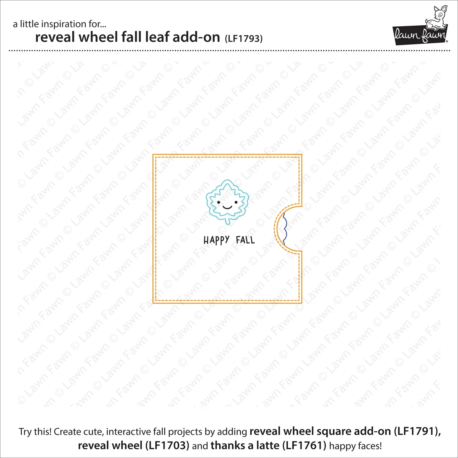 Lawn Fawn Reveal Wheel Fall Leaf Stanzschablone Herbst