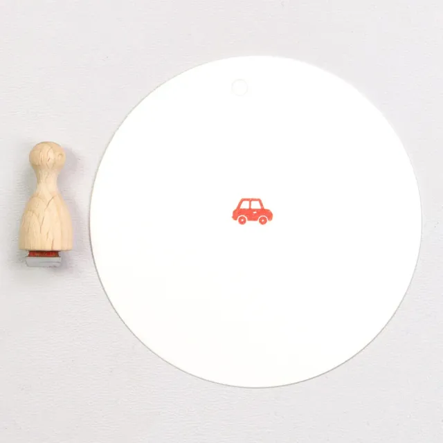 Perlenfischer Auto mini Stempel 9x6 mm Holz