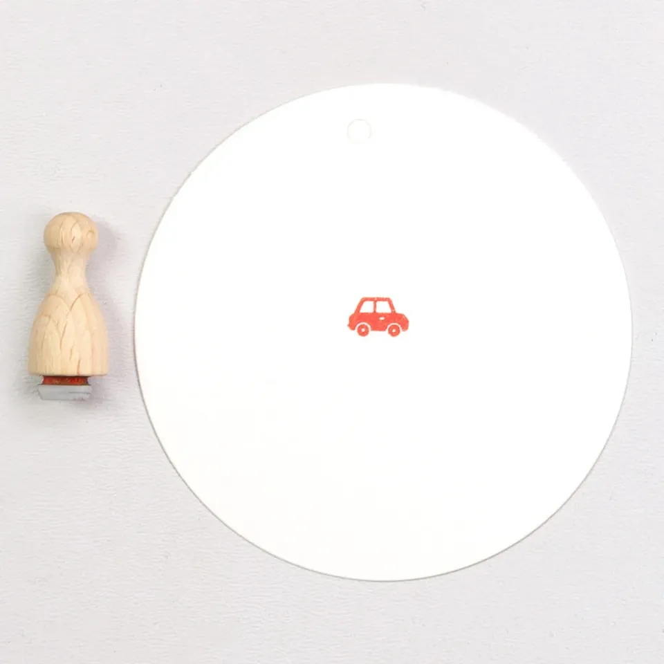 Perlenfischer Auto mini Stempel 9x6 mm Holz