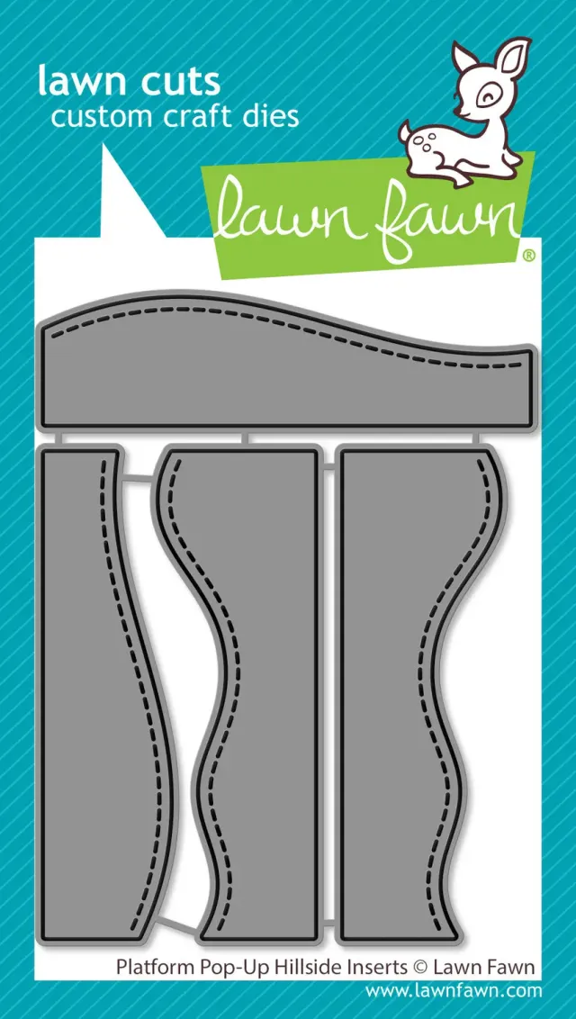 Lawn Fawn Lawn Cuts Platform Pop-Up Hillside Inserts Stanzschablone