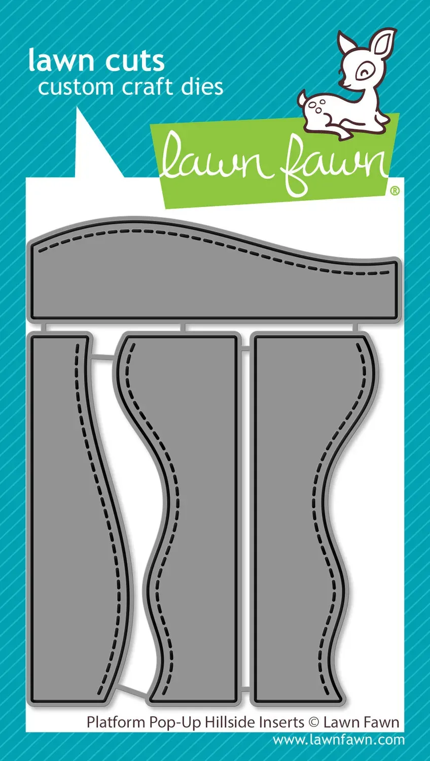 Lawn Fawn Lawn Cuts Platform Pop-Up Hillside Inserts Stanzschablone