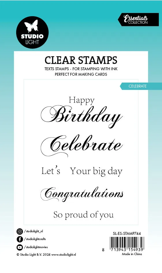 Studio Light Essentials Celebrate Clear Stempel Alltagsmotive