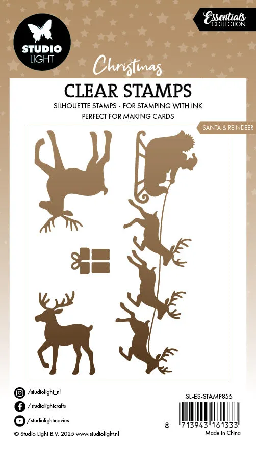 StudioLight Essentials Santa & Rendeer Clear Stempel Weihnachten