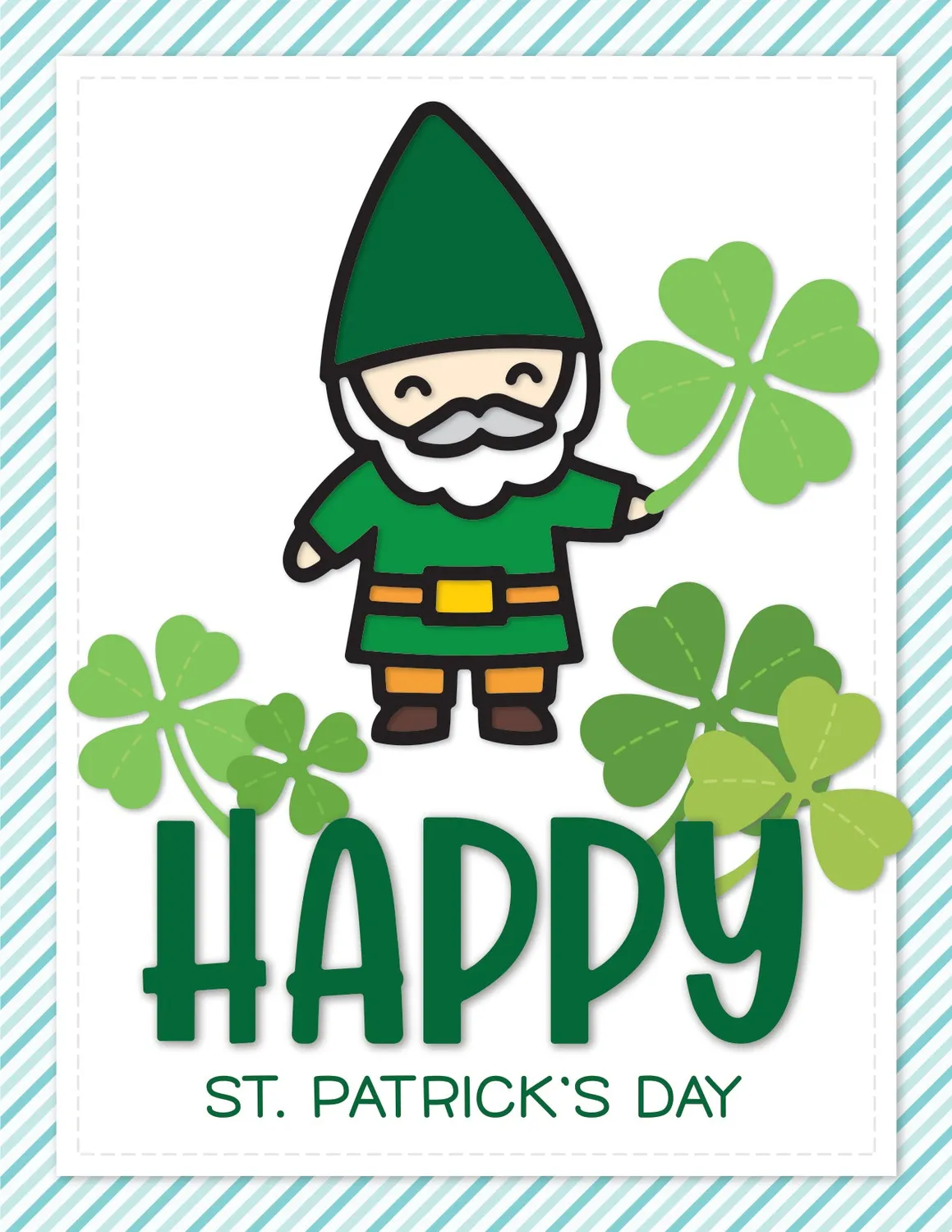 Lawn Fawn Lawn Cuts Lucky Clovers Stanzen Kleeblatt