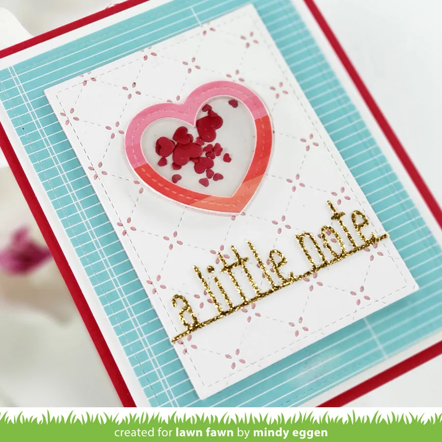 Lawn Fawn Lawn Cuts A Little Note Line Border Stanzschablone