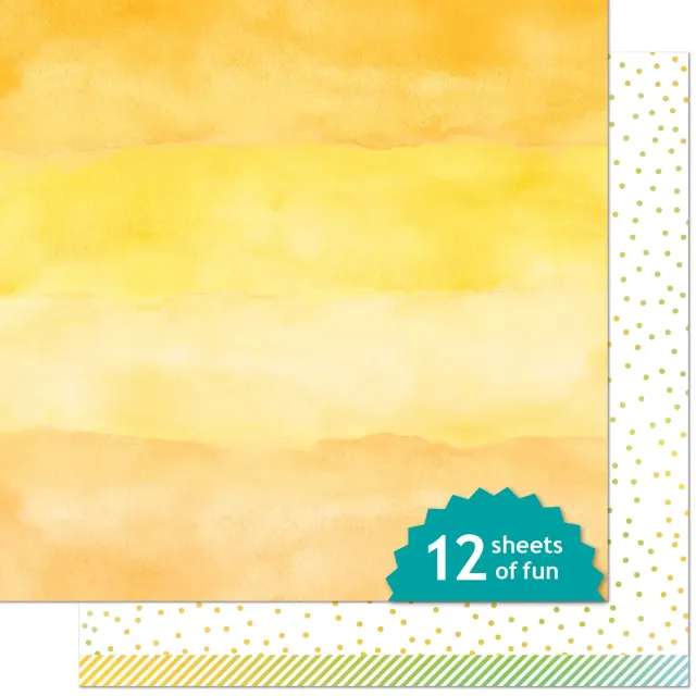 Lawn Fawn Citrine LF2586 Motivpapier 12x12 12 Blatt Aquarell