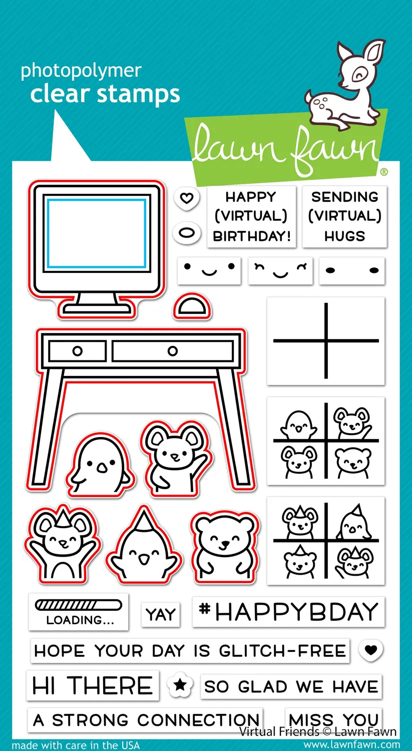 Lawn Fawn Lawn Cuts Virtual Friends Stanzschablone Set