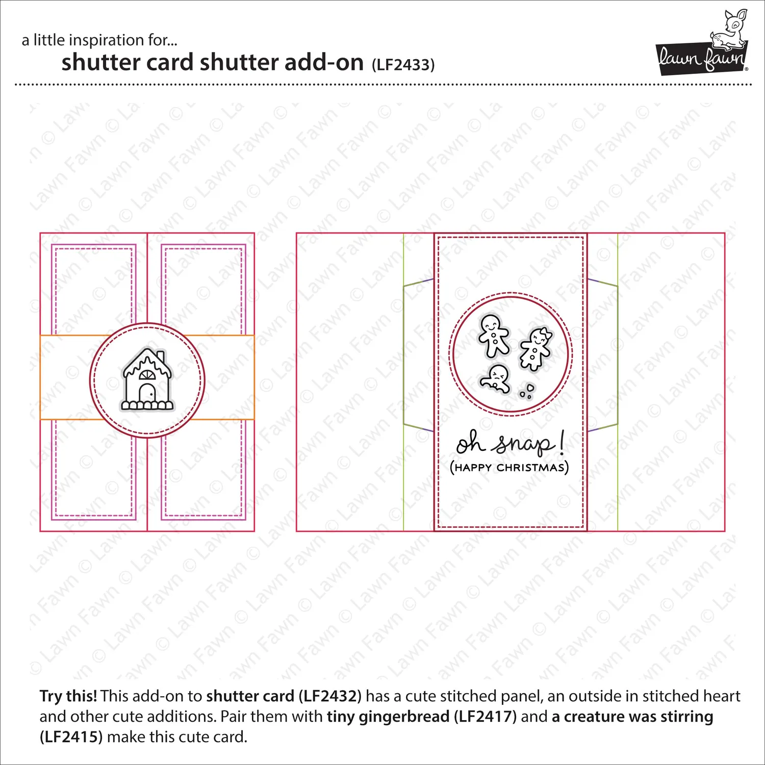 Lawn Fawn Shutter Card Add-On LF2433 Stanzschablone