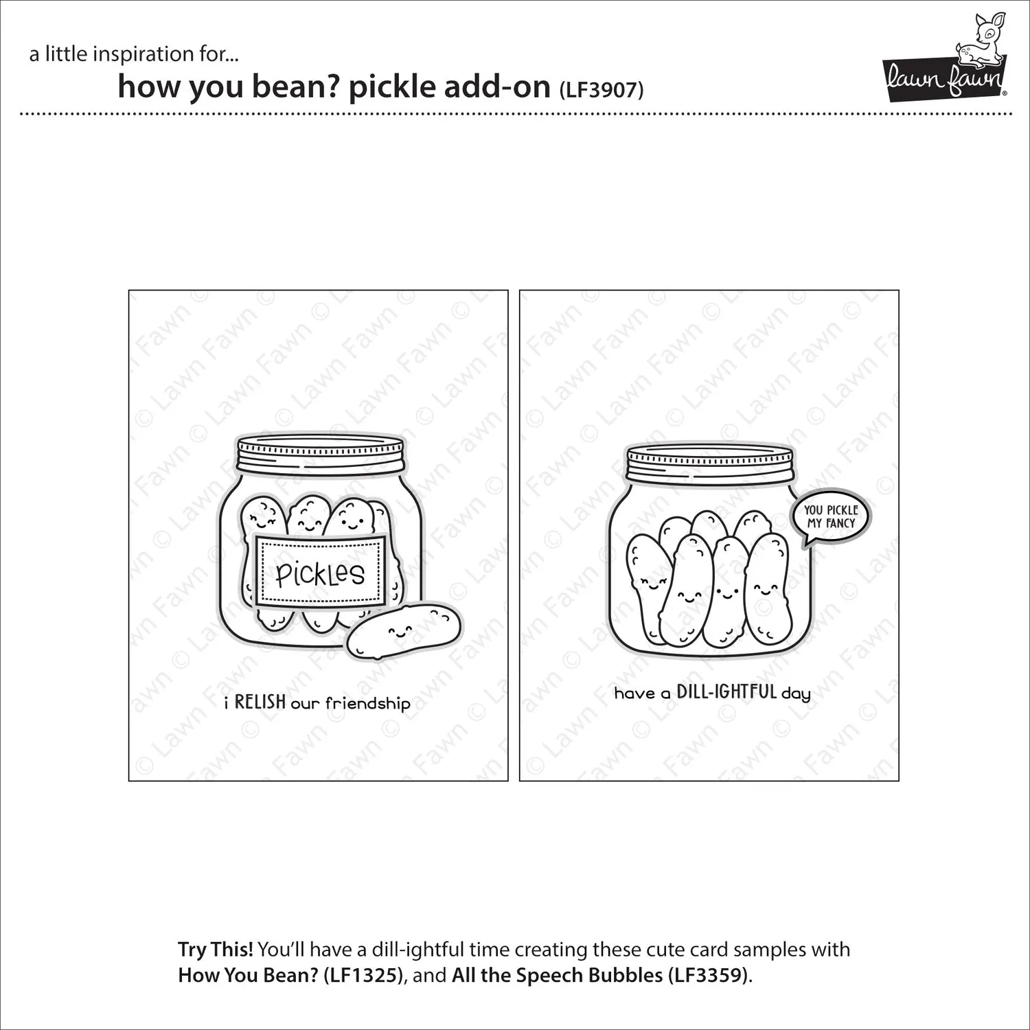 Lawn Fawn How You Bean Pickle Add-On Stempel Gurke
