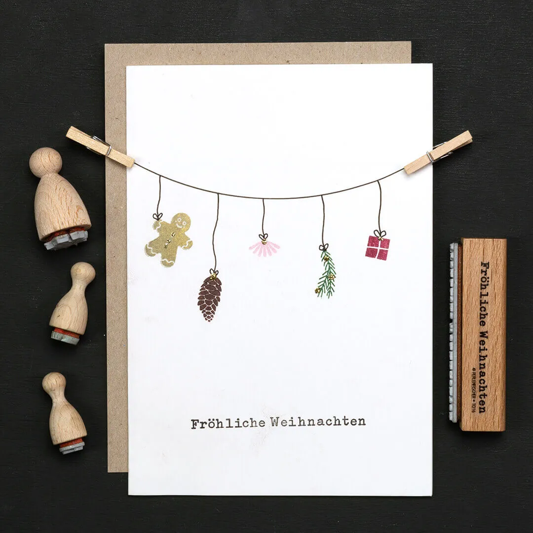 Perlenfischer Lebkuchenmann Stempel 19x15 mm für Weihnachten
