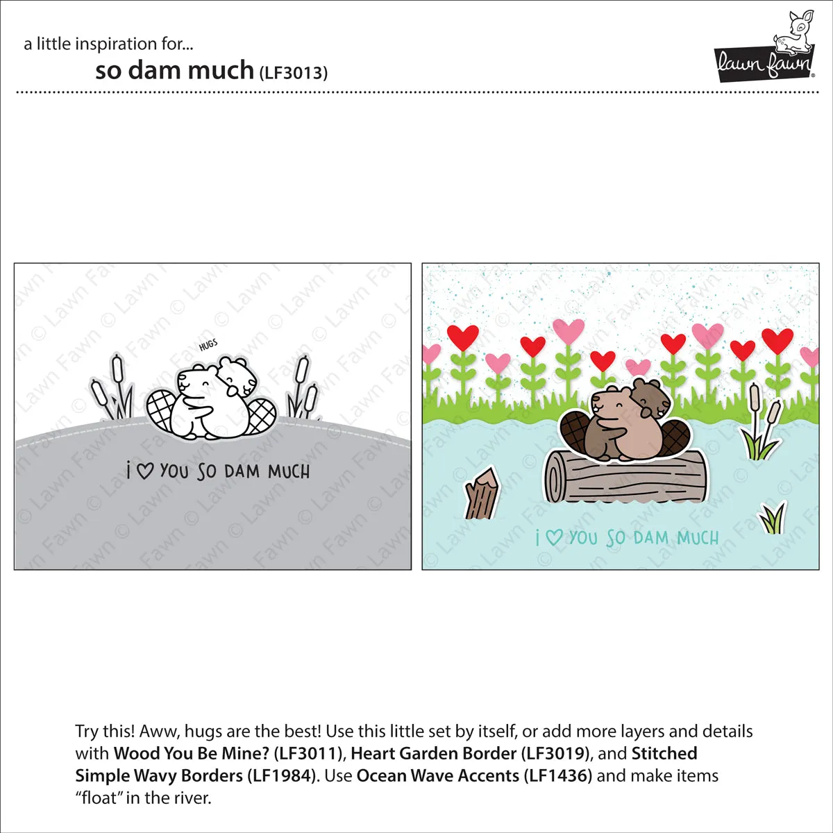 Lawn Fawn So Dam Much Clear Stamps Stempelset Biber