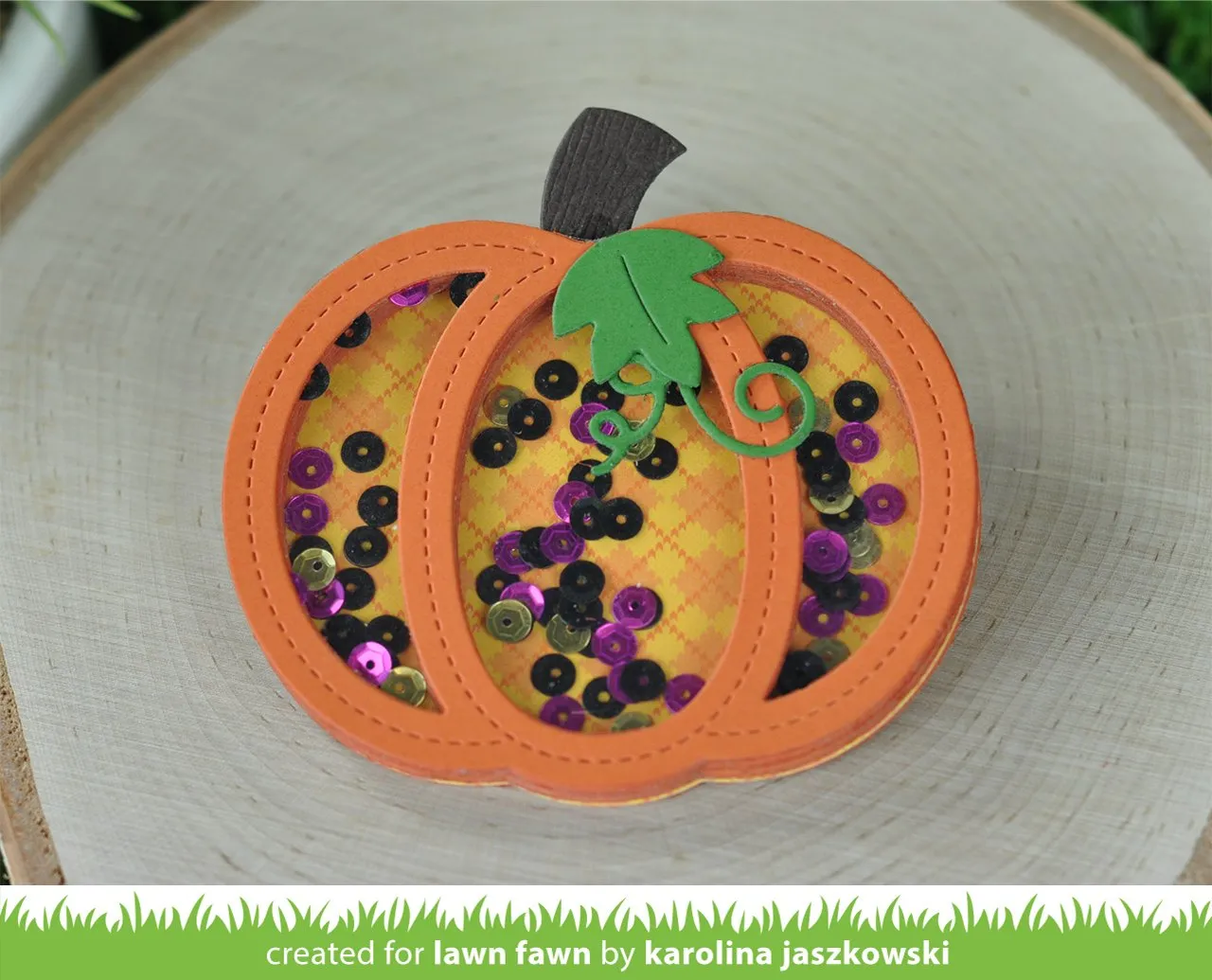Lawn Fawn Lawn Cuts Stitched Pumpkin Frame Stanzschablone