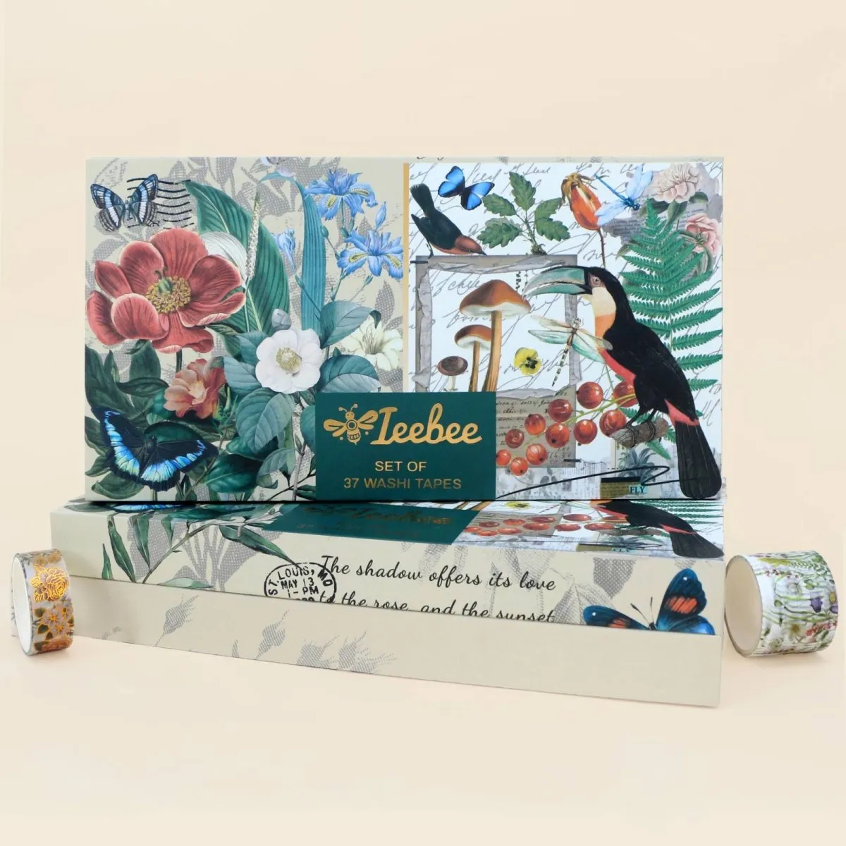 Ieebee Vintage Washi Tape 37 Rollen Ephemera Set