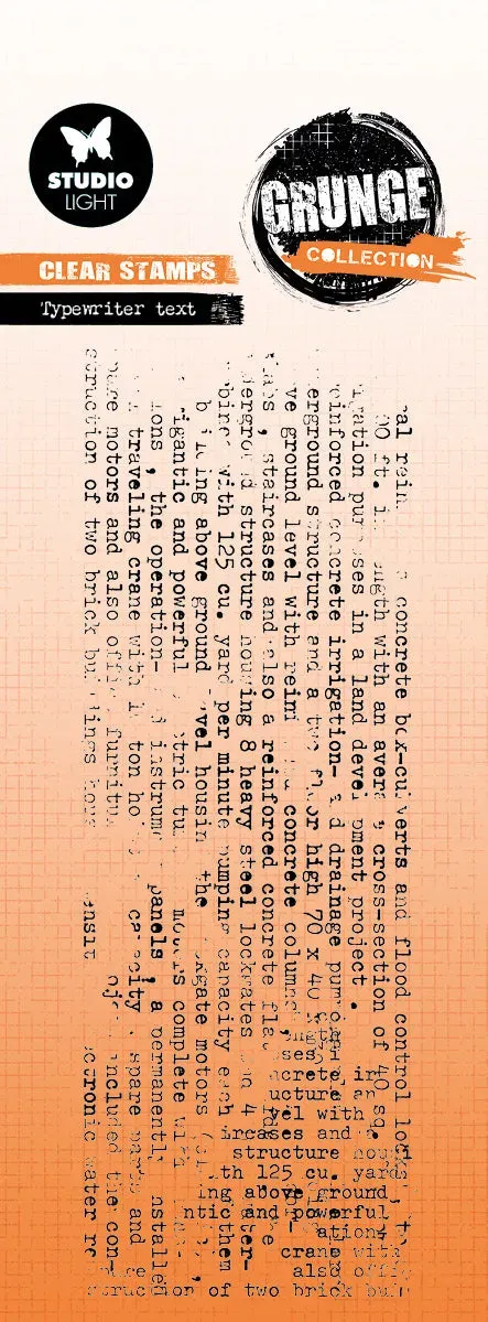 Studio Light Grunge Typewriter Tekst Clear Stamp klein