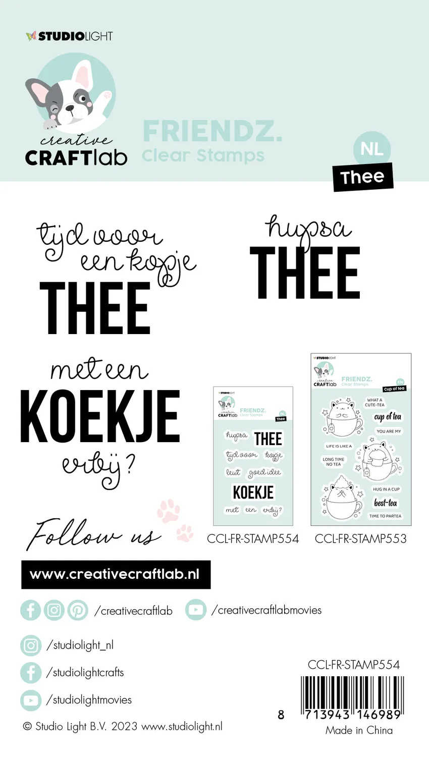 Creative Craftlab Friendz Stempel Thee Tee-Motiv