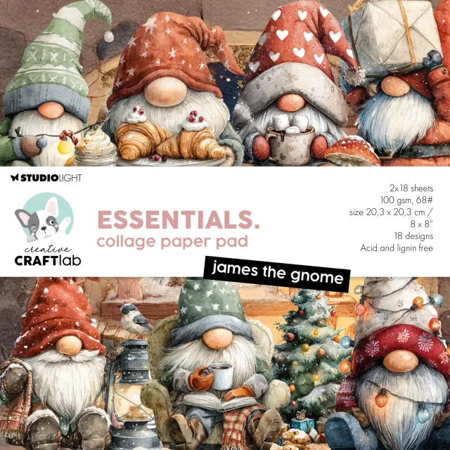 StudioLight Creative Craftlab James the gnome Collageblock 36 Blatt