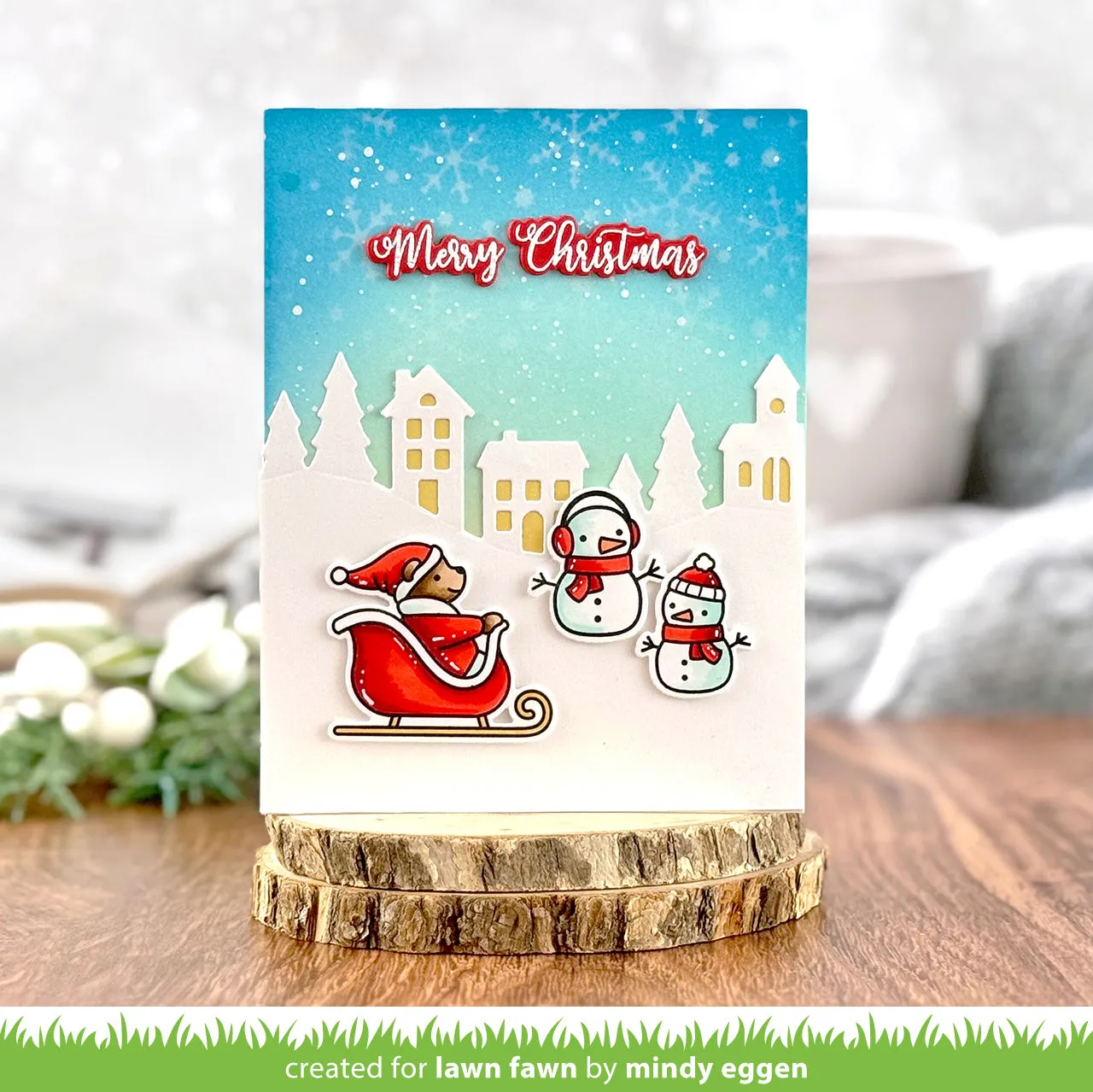 Lawn Fawn Snowflakes Stencil Schablone 6x6 Schneeflocken