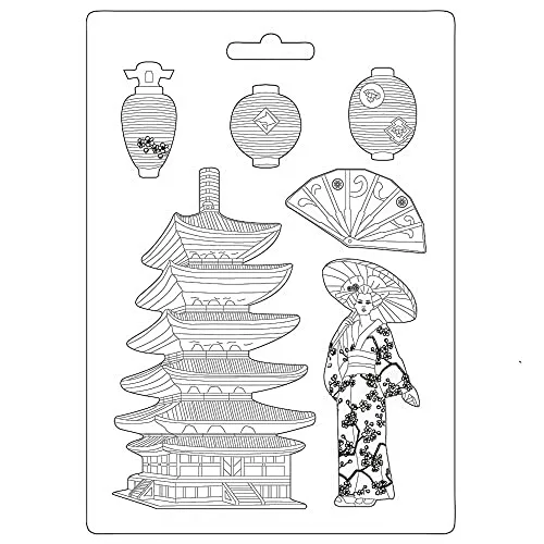 Stamperia K3PTA4509 Mould Sir Vagabond Pagoda A4