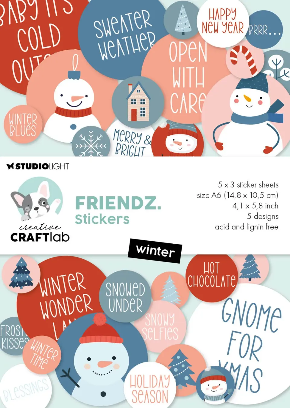 StudioLight Friendz Winter Stickerblock Wintermotive