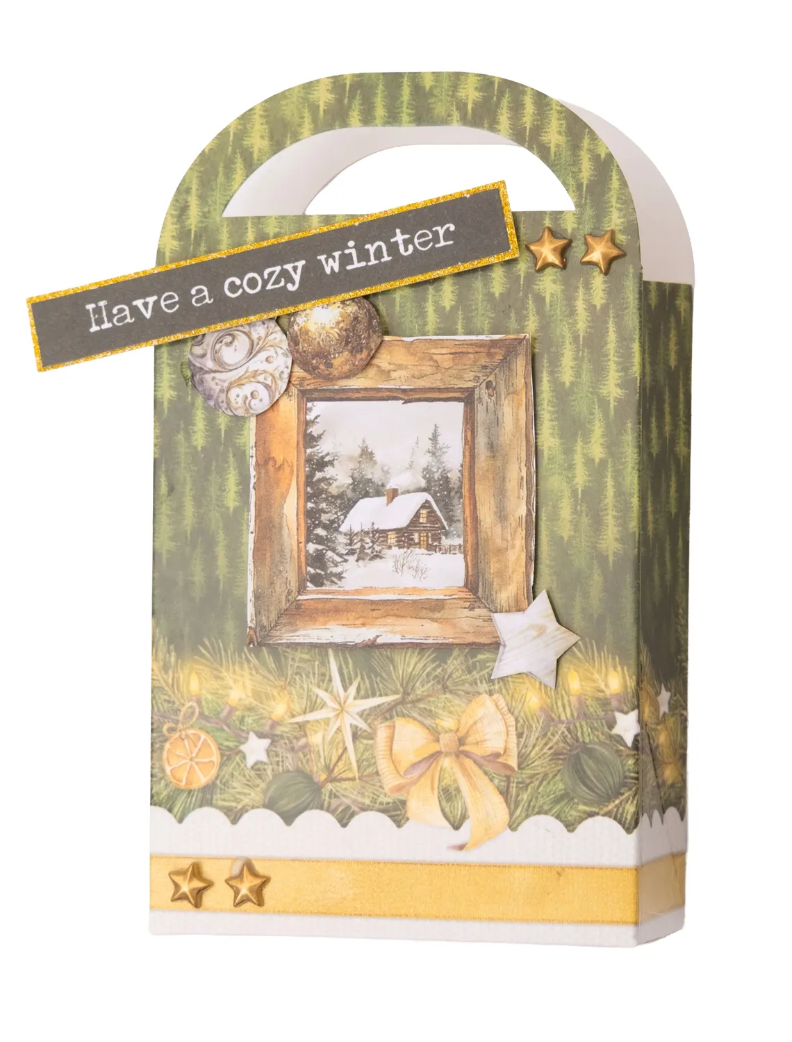 StudioLight Christmas Forest Giftbox Paper Pad Giftbag 18 Blatt